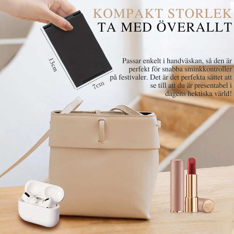 💥360° FÄLLBAR SPEGEL FÖR SJÄLVSKÄRNING OCH SMINKNING - BAKSIDA TILLGÄNGLIG