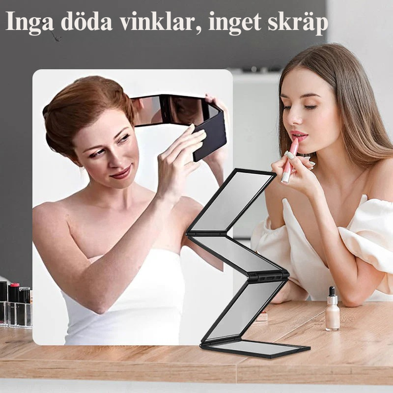 💥360° FÄLLBAR SPEGEL FÖR SJÄLVSKÄRNING OCH SMINKNING - BAKSIDA TILLGÄNGLIG