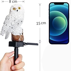 LysFugl™ – Solcellsdriven ugglampa för trädgården