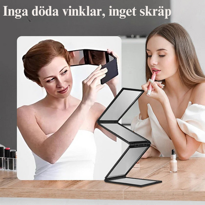 💥360° FÄLLBAR SPEGEL FÖR SJÄLVSKÄRNING OCH SMINKNING - BAKSIDA TILLGÄNGLIG
