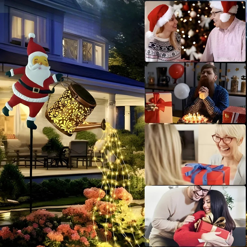 Tomtens Ljusström™ | Solcellsdriven Jultomtevattningslampa