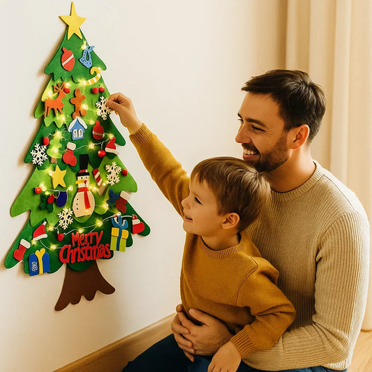 Barnens egen julgran i filt | Dekorera, lek och skapa julstämning!