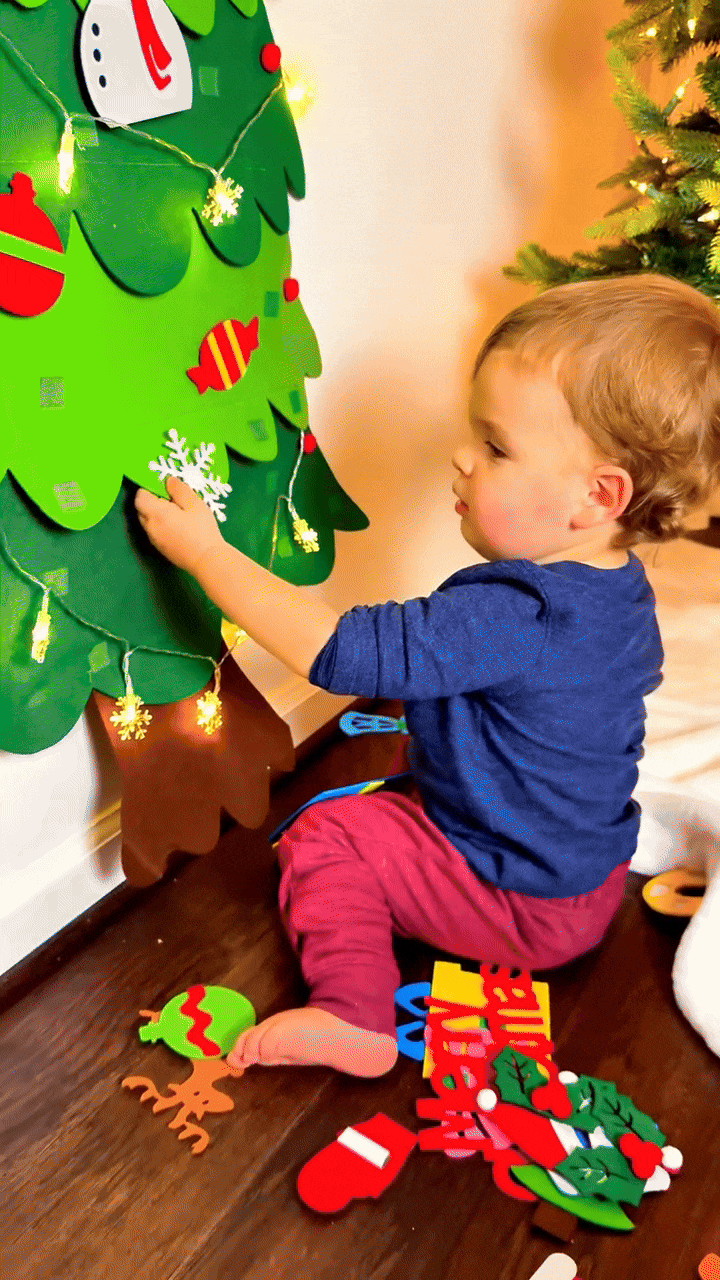 Barnens egen julgran i filt | Dekorera, lek och skapa julstämning!